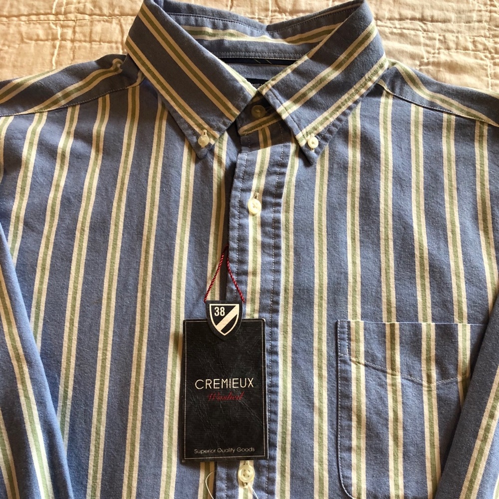 Men’s Cremieux striped button down - Picture 2 of 6